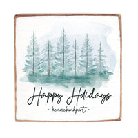 Happy Holidays Personalized Wood Block