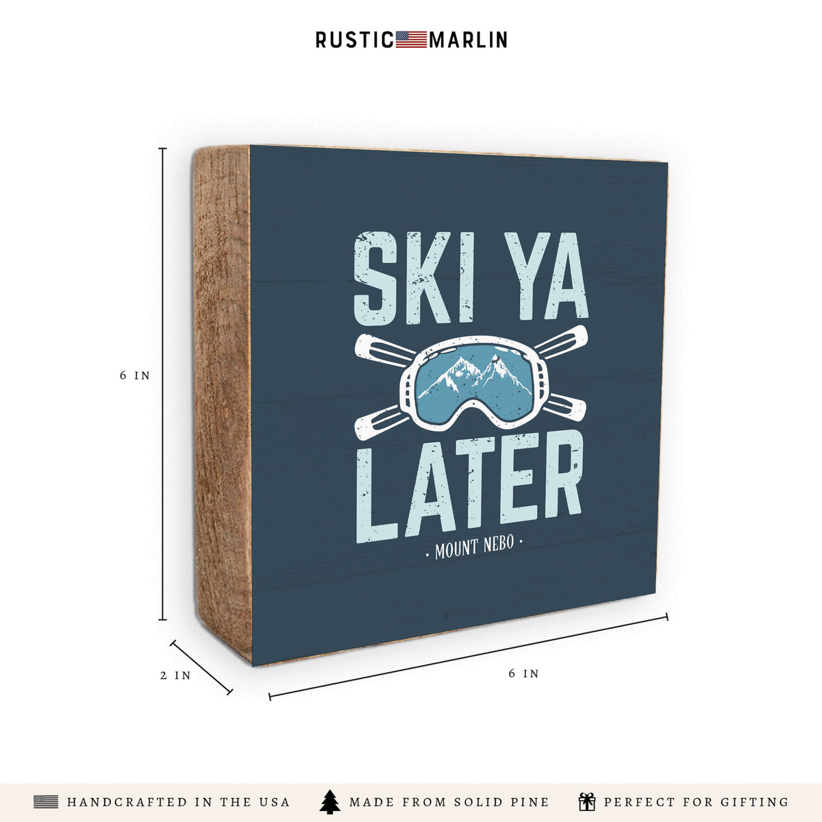 Ski Ya Later Personalized Block Sign