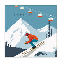 Bluebird Ski Day Personalized Block Sign