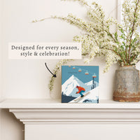 Bluebird Ski Day Personalized Block Sign