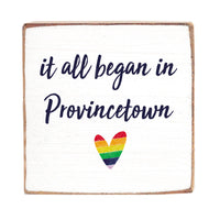 Rainbow It All Began Personalized Wood Block