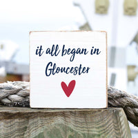 It All Began Personalized Wood Block