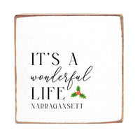 It's a Wonderful Life Personalized Wood Block