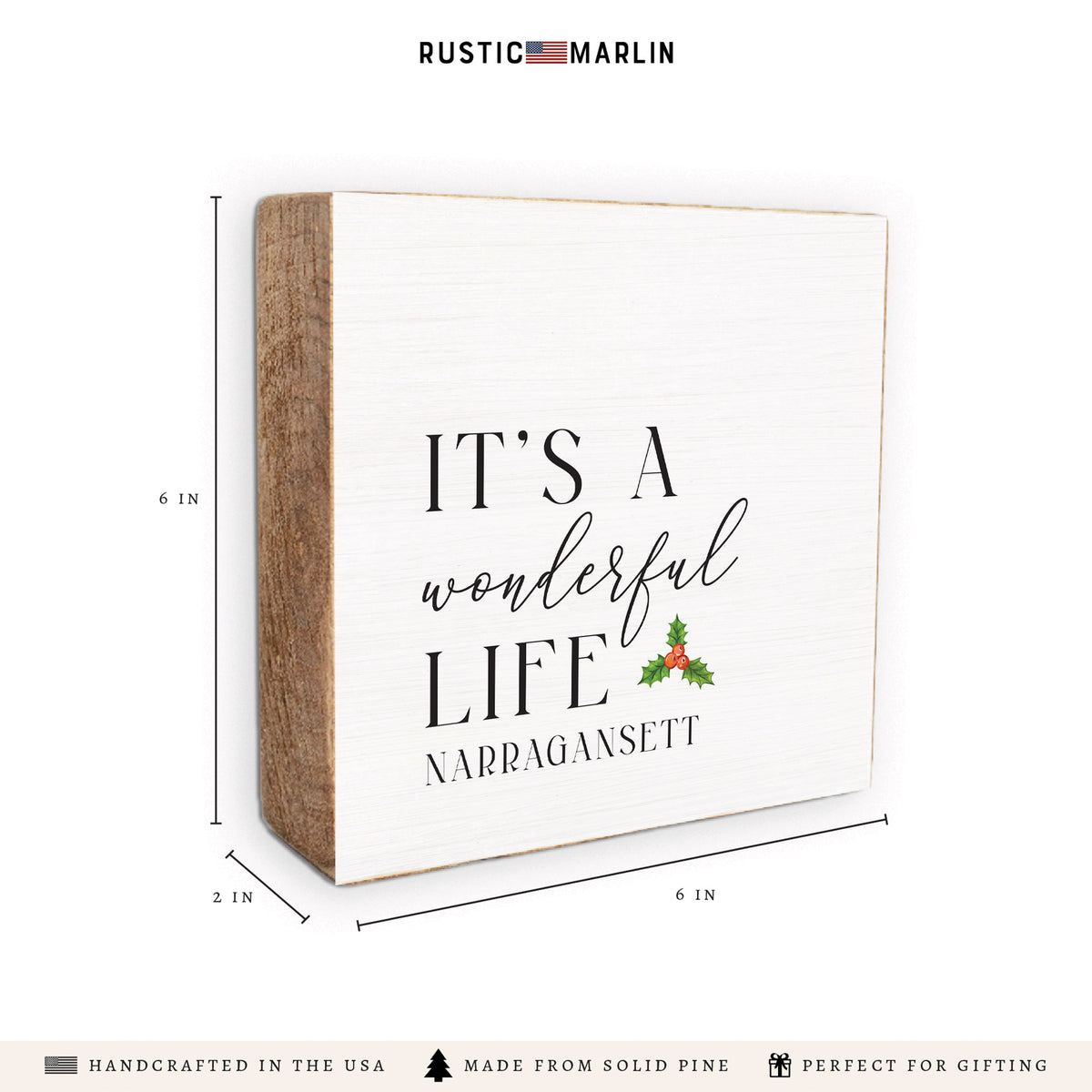 It's a Wonderful Life Personalized Block Sign
