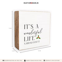 It's a Wonderful Life Personalized Block Sign