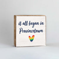 Rainbow It All Began Personalized Wood Block