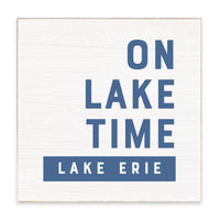 On Lake Time Personalized Block Sign