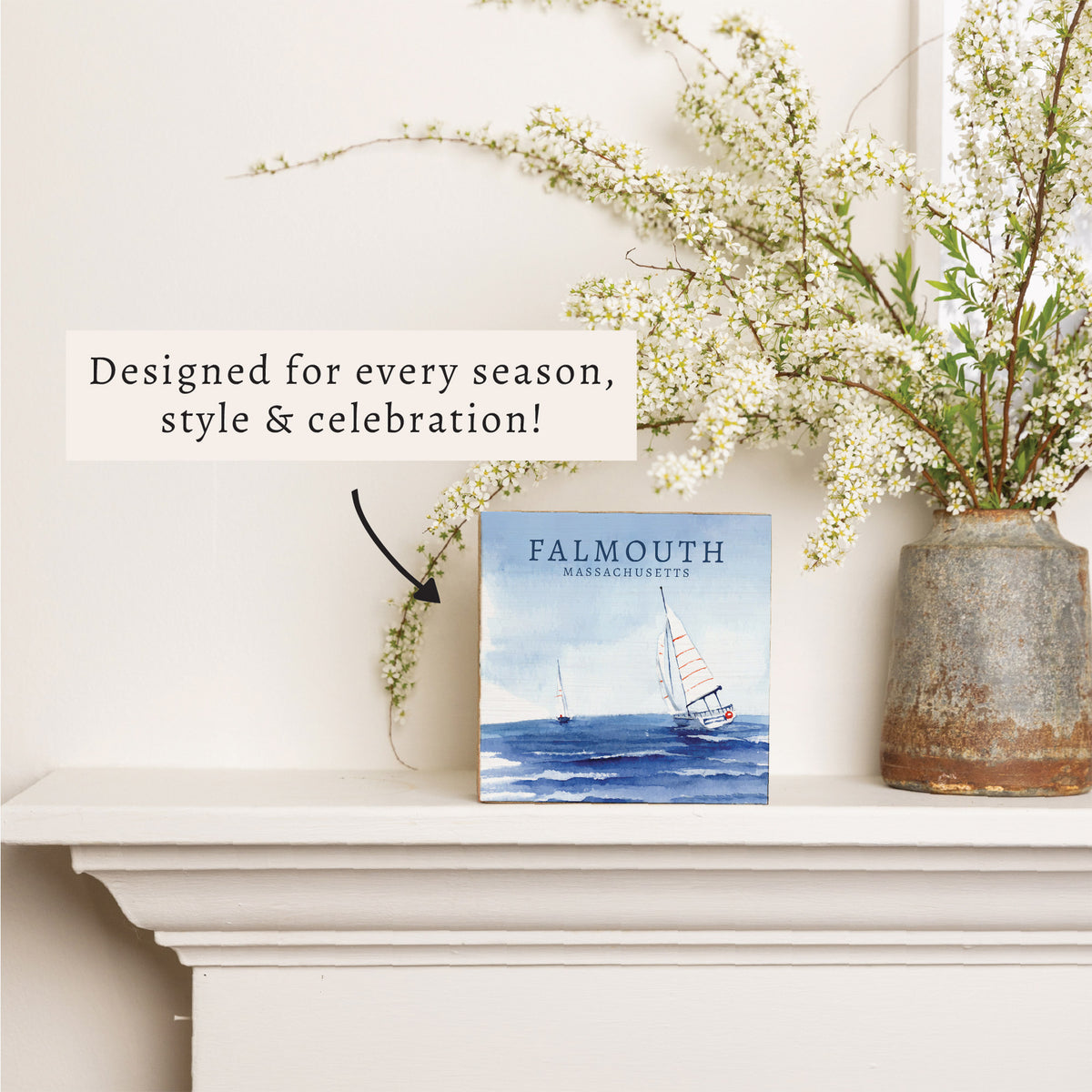 Open Sea Sailing Personalized Block Sign