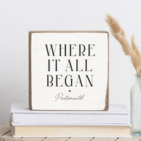 Where It All Began Personalized Wood Block