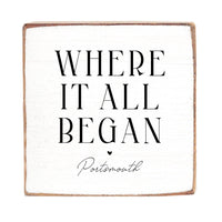Where It All Began Personalized Wood Block