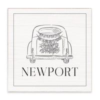 Vintage Wedding Car Personalized Block Sign