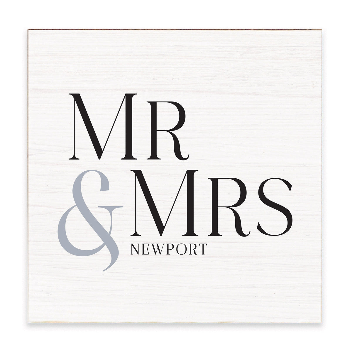 Mr & Mrs White/Black Personalized Block Sign