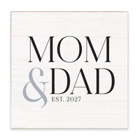 Mom & Dad Personalized Block Sign