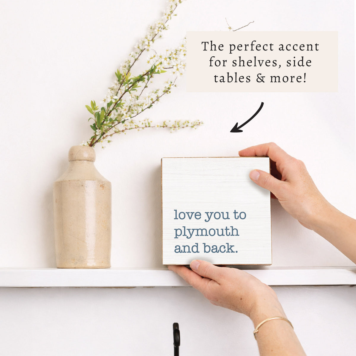 Love You To Personalized Block Sign