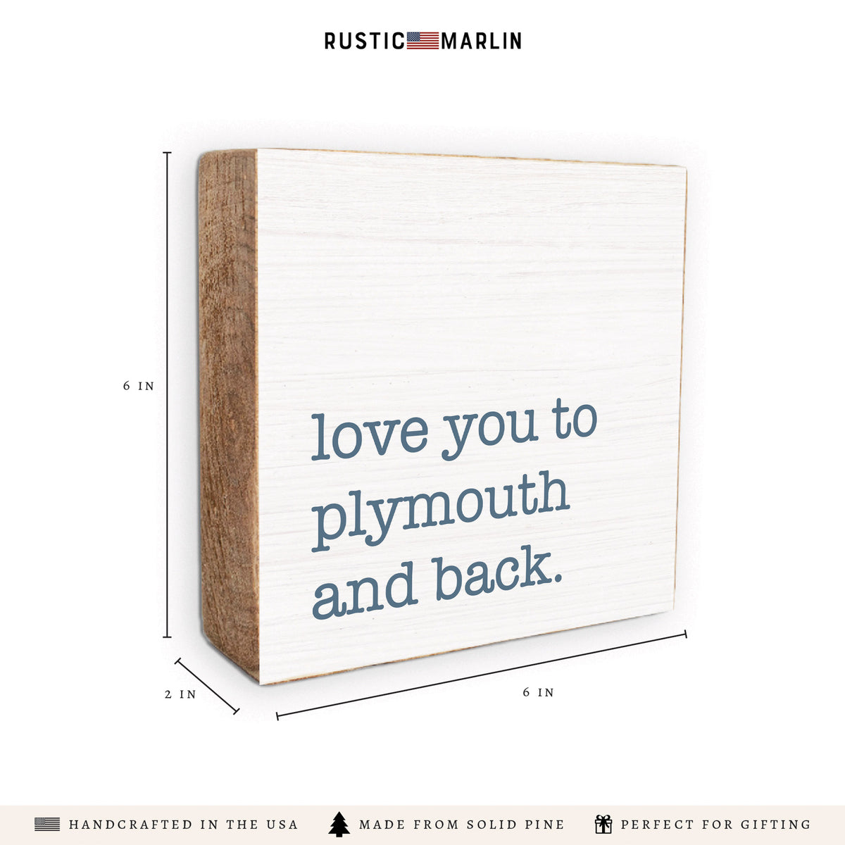 Love You To Personalized Block Sign