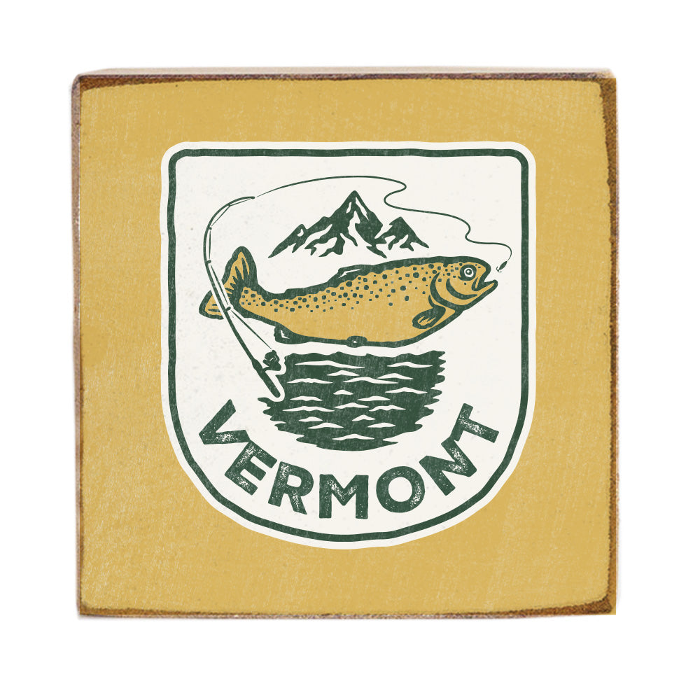 Fishing Personalized Wood Block