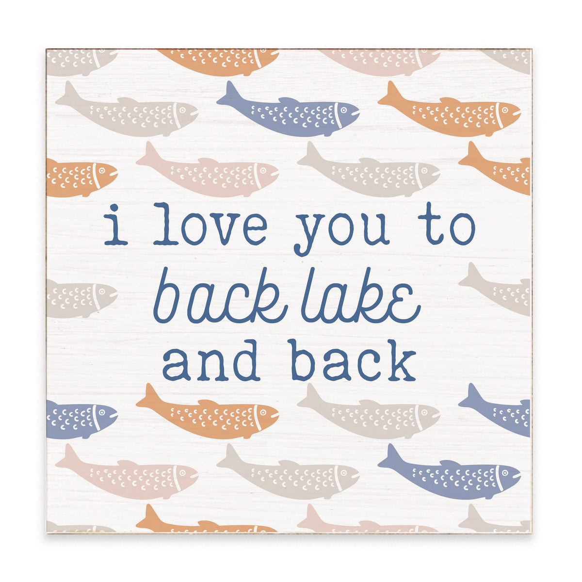 Love You To Fish Personalized Block Sign