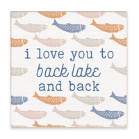 Love You To Fish Personalized Block Sign
