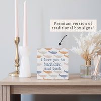 Love You To Fish Personalized Block Sign