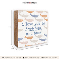 Love You To Fish Personalized Block Sign