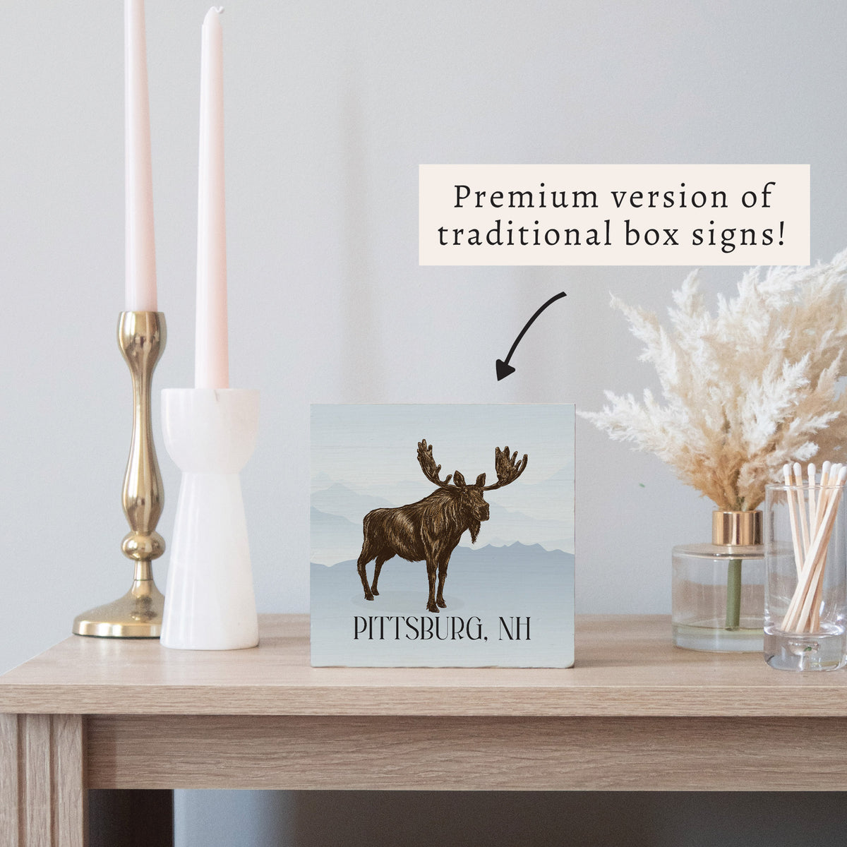 Moose Personalized Block Sign