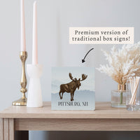 Moose Personalized Block Sign