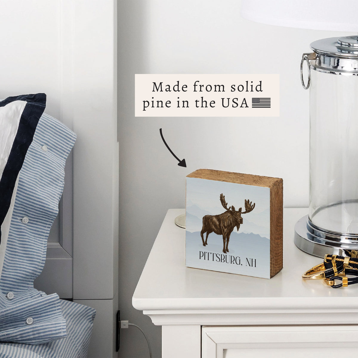 Moose Personalized Block Sign