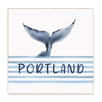 Whale Tail Personalized Block Sign