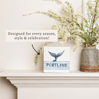 Whale Tail Personalized Block Sign