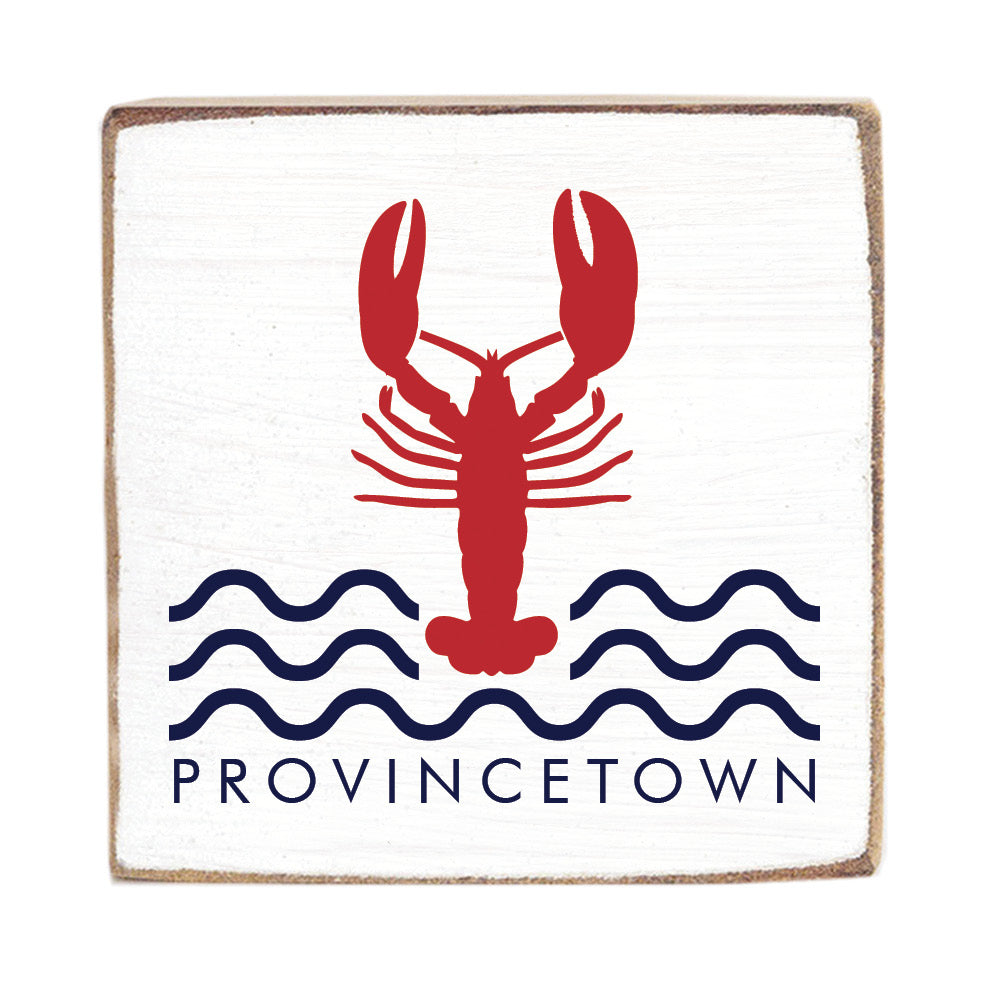 Red Lobster Personalized Square Block