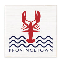 Lobster Waves Personalized Block Square