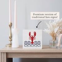 Lobster Waves Personalized Block Square