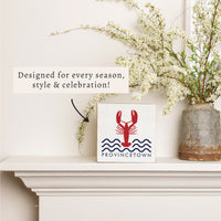 Lobster Waves Personalized Block Square