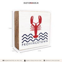 Lobster Waves Personalized Block Square
