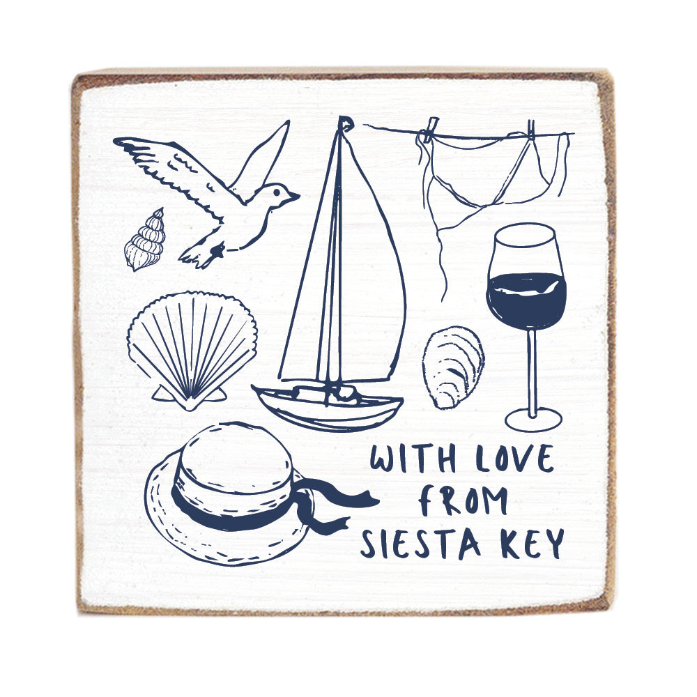 With Love From Personalized Square Block