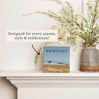 Dog Coastal Landscape Personalized Block Sign