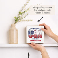 USA 250th Anniversary Personalized Block Sign
