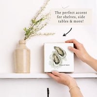 Watercolor Oysters Personalized Block Sign