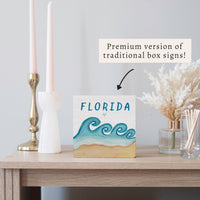 Beach Waves Personalized Block Sign