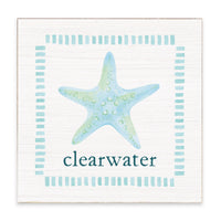 Seafoam Starfish Personalized Block Sign