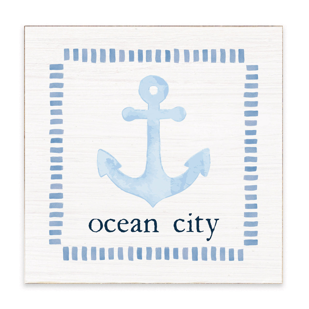 Blue Anchor Personalized Block Sign