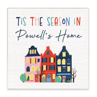 Tis The Season Personalized Block Sign