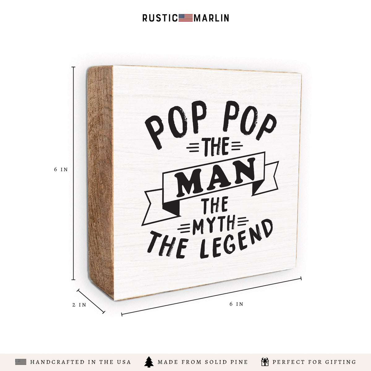 The Man The Myth The Legend Personalized Block Sign