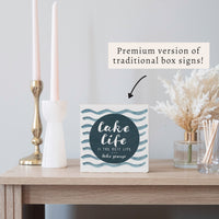 Lake Life Is The Best Life Personalized Block Sign
