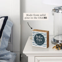 Lake Life Is The Best Life Personalized Block Sign