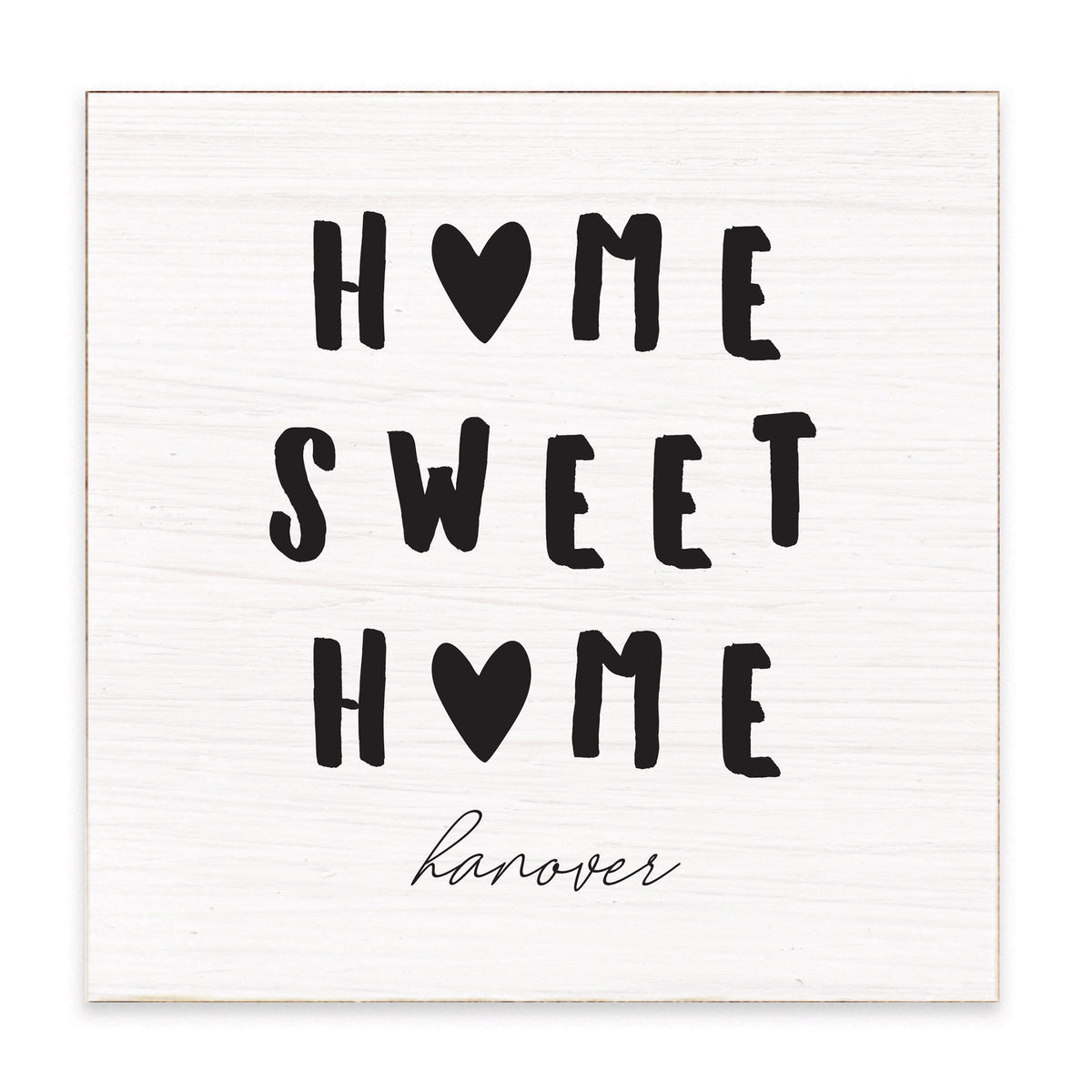 Home Sweet Home Hearts Personalized Block Sign