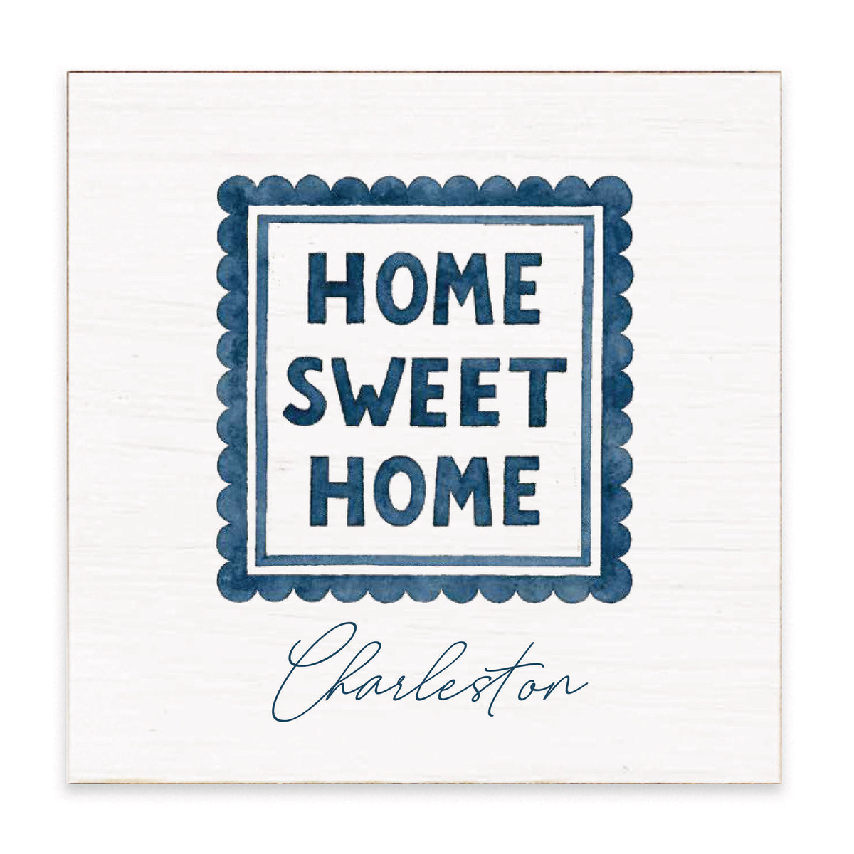 Home Sweet Home Stamp Personalized Block Sign