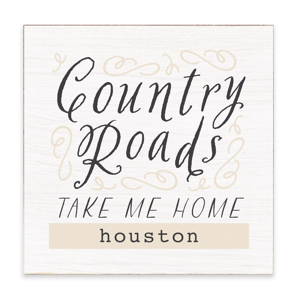 Country Roads Take Me Home Personalized Block Sign