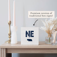 Rustic State Personalized Block Sign