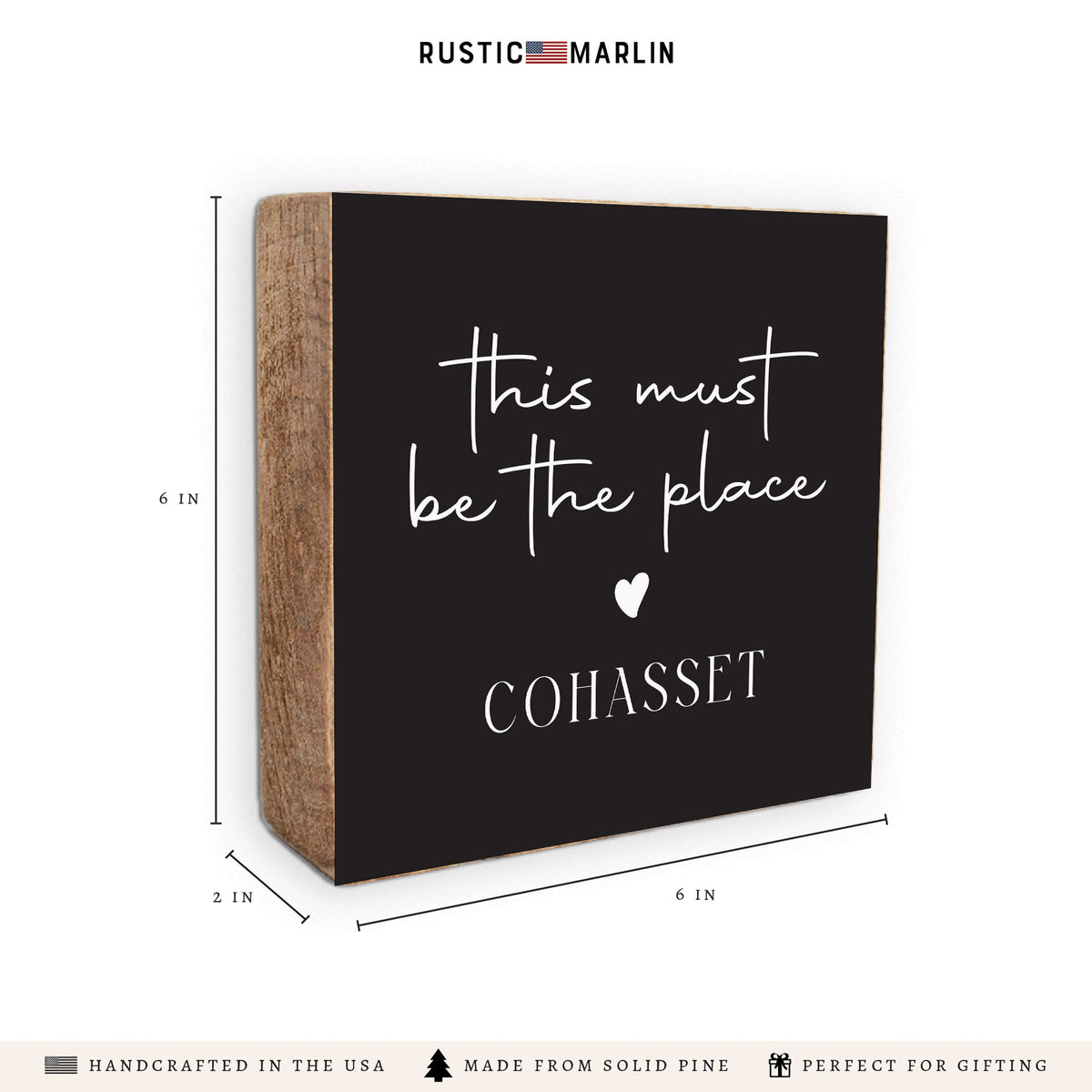 This Must Be The Place Personalized Block Sign